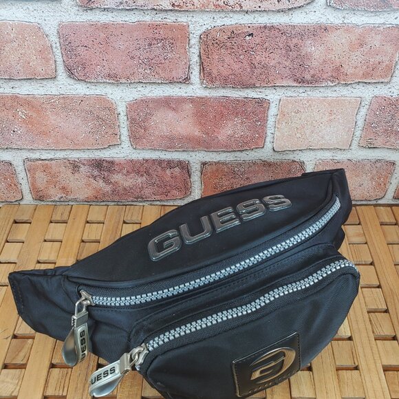 Guess Y2K Black Luxe Fanny Pack, Retro-Chic Waist Bag - Picture 5 of 10